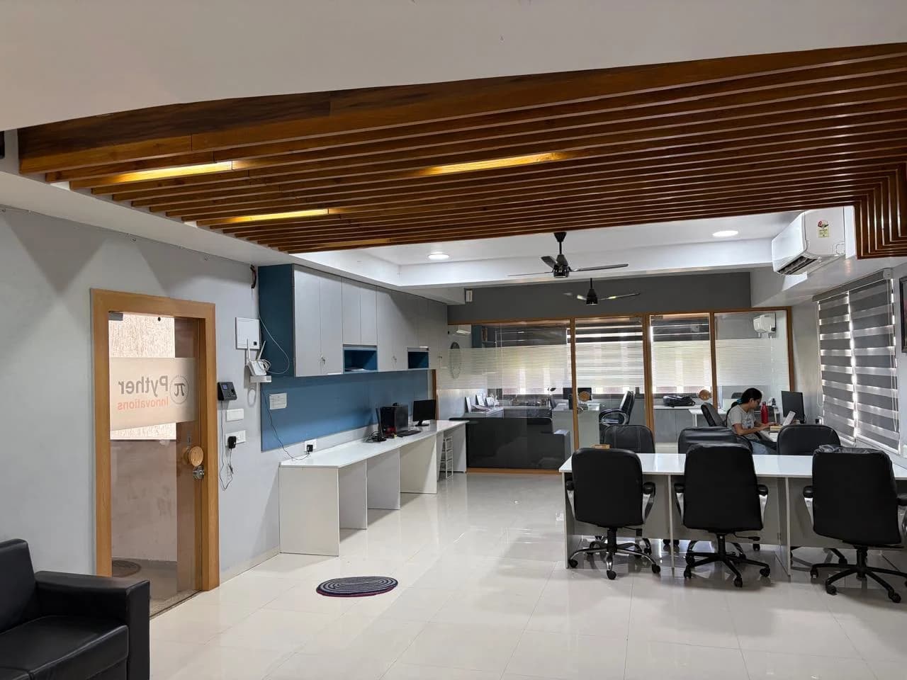 Shared workspace with comfortable seating